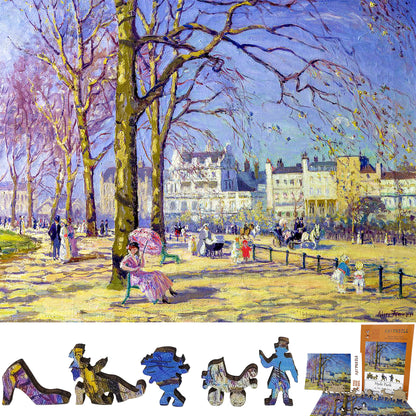 Wooden Jigsaw Puzzle for Adults - Uniquely Shaped Pieces - 172 Pieces - Hyde Park