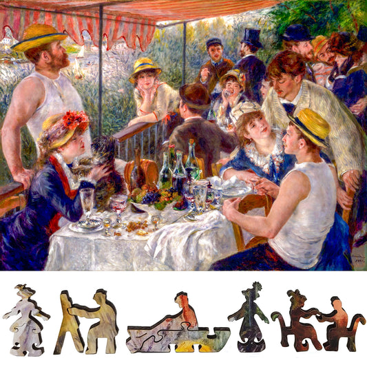 Wooden Jigsaw Puzzle for Adults - Uniquely Shaped Pieces - 414 Pieces - Luncheon of the Boating Party