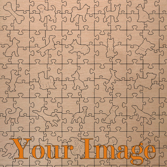Retrato temático de perros - Rompecabezas de madera personalizado con piezas de formas únicas - 240 piezas - Tamaño ancho x alto 9,0" x 12,5" (229 x 318 mm) 