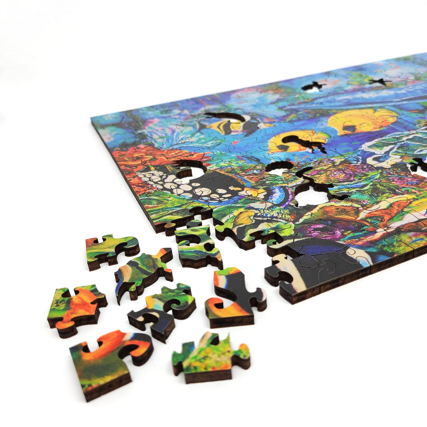 Rompecabezas de madera con piezas de formas únicas para adultos - 333 piezas - Sea World
