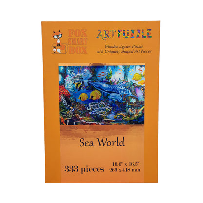 Rompecabezas de madera con piezas de formas únicas para adultos - 333 piezas - Sea World