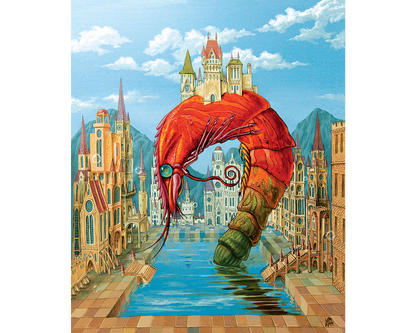 Davici - Unique Wooden Jigsaw Puzzle - 130 pieces - Red Shrimp